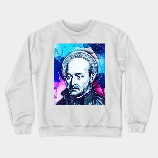 Ignatius of Loyola Snowy Portrait | Ignatius of Loyola Artwork 13 Crewneck Sweatshirt by JustLit